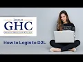 How to login to D2L