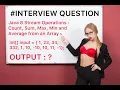 Java 8 Stream Operations Count Sum Max Min and Average from an Array