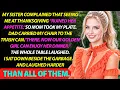 I Laughed When My Parents Made Me Eat by the Trash at Thanksgiving to Please Their Golden Girl