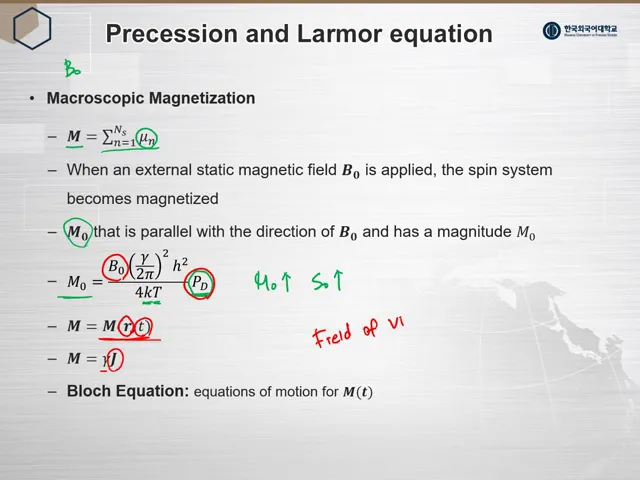 자기공명영상학 - Precession & Larmor equation 2