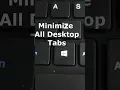 Shortcut Key To Minimize All Windows taps On Desktop