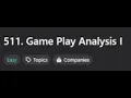 Game Play Analysis I