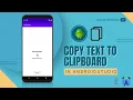 How to Copying Text to ClipBoard in Android Studio Tutorial JAVA 2023
