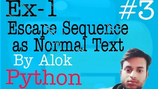 Escape Sequence as a Normal Text in Python How to print Escape Sequence in Python TUTORIAL