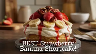 Strawberry Banana Nut Shortcake Recipe Moist Banana Pound Cake with Strawberries and Cream