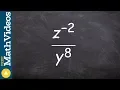 Rewriting a negative exponent by putting it in the denominator
