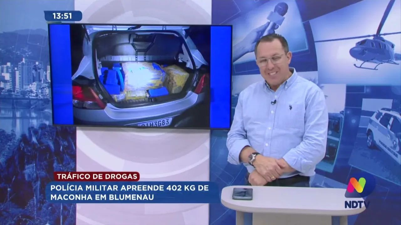 Tráfico de drogas: Polícia Militar apreende 402 KG de maconha em Blumenau