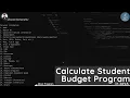 Calculate Student Budget in JAVA Calculate Student Budget Project in JAVA shivamtomershiv