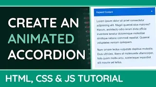 How to Create an Animated Content - HTML CSS JavaScript