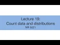 Topic 20 1 Count data and distributions