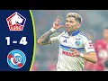 Lille vs Strasbourg 1-4 Resume Martial Godo Brace Ligue 1 Highlights Julio Enciso Goal LOSC