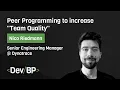 Peer Programming to increase Team Quality by Nico Riedmann DevBP Meetup