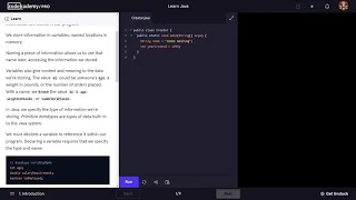Learn Java - 2 0 Variables Codecademy Walkthrough