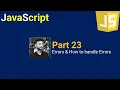 JavaScript Errors How to handle Errors