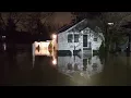 SADDLE BROOK RIVER BREACHES BANKS FLOODS BUILDINGS - LODI NJ