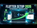 Install Flutter on Windows Run First App VS Code Android Emulator Step-by-Step 2026