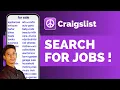 How To Search For Jobs On Craigslist
