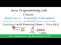 Java Lab Ex 11 Scientific Calculator using Swing CS8383 NetBeans IDE RK KEYNOTES RK