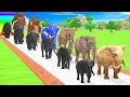 Download Lagu Paint Animals Woolly Mammoth,Mastodons,Tusked Elephant,African Elephant Fountain Crossing Animal