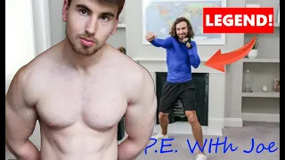 bodybuilder takes on pe with joe wicks