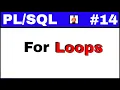 Tutorial For loops in PLSQL