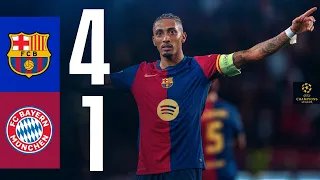 HIGHLIGHTS FC BARCELONA 4 Vs 1 BAYERN MUNICH UEFA CHAMPIONS LEAGUE 2024 25 