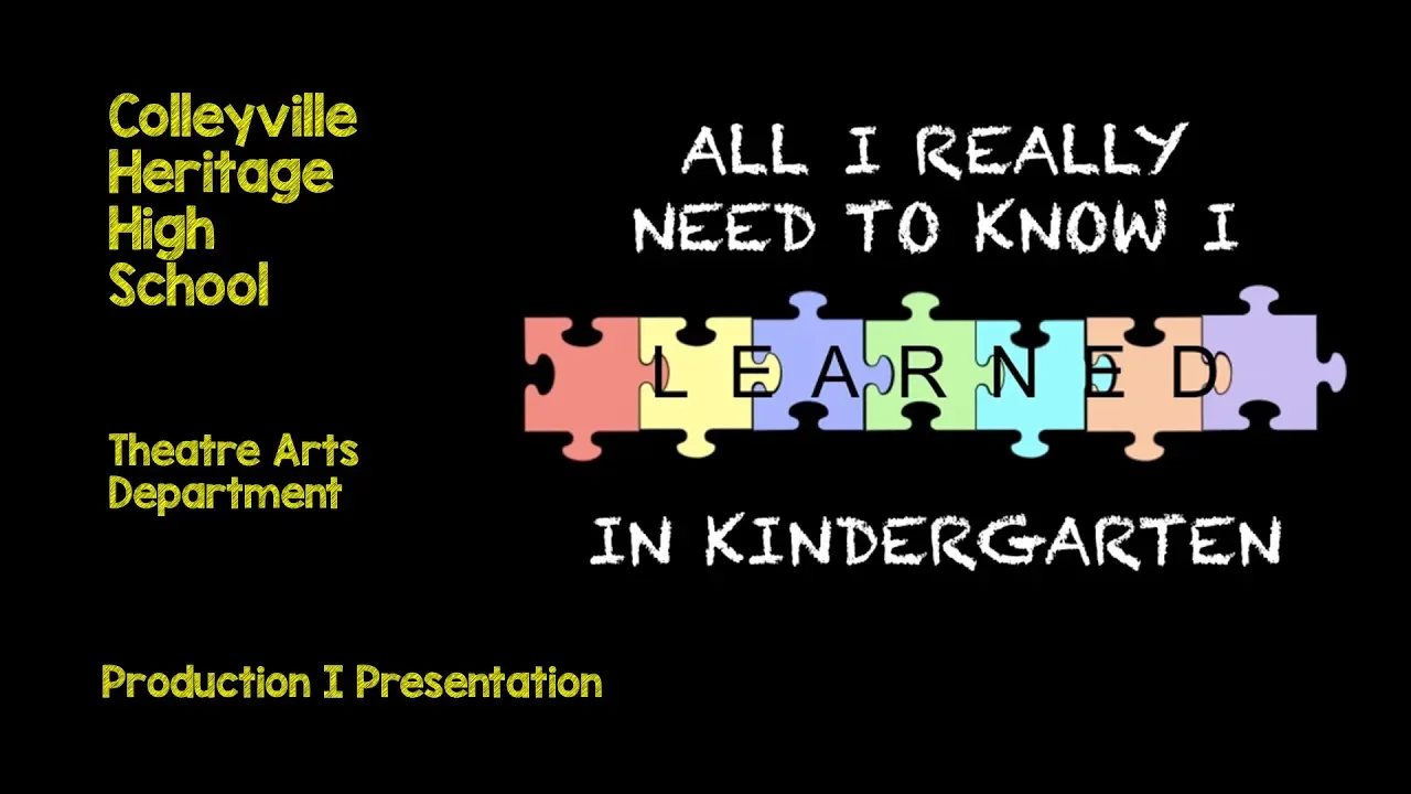 CHHS All I Really Need to Know I Learned in Kindergarten