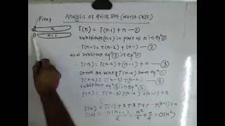 quicksort analysis solving recurrence