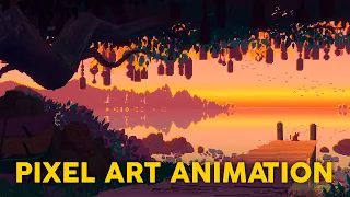 A day in Orion - Pixel Art Short Film Animation Blender