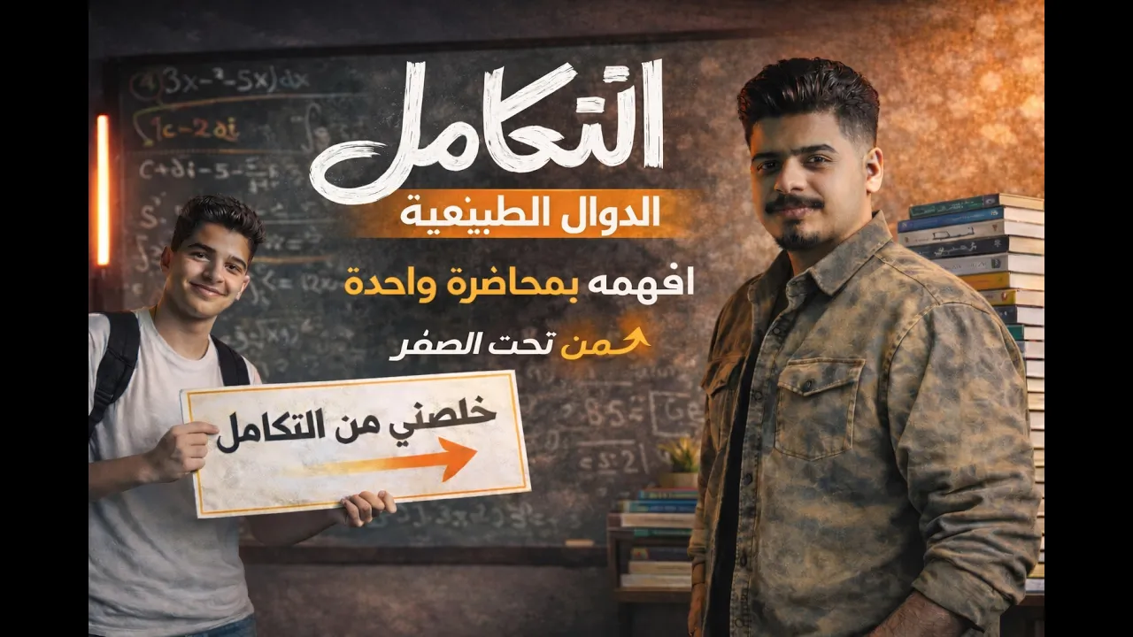 الفصل الرابع - تكاملات الدوال الطبيعية - تكامل ln - تكامل e - بمحاضرة واحد فقط - منهج 2026