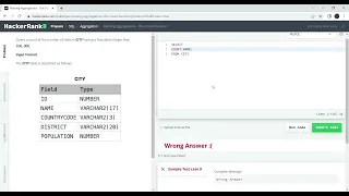HackerRank SQL Revising Aggregations - The Count Function SQL Learning