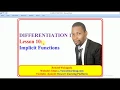 10 - DERIVATIVES OF IMPLICIT FUNCTIONS A-LEVEL MATH