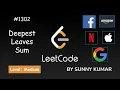 Deepest Leaves Sum BFS DFS 1302 LeetCode LeetCode Explore Day 11