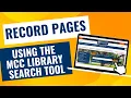 Using the MCC Library Search Tool Record Pages