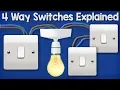 Four Way Switching Explained - How to wire 4 way intermediate light switch