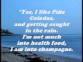 Lagu Rupert Holmes - Escape/The Pina Colada Song (Lyrics)