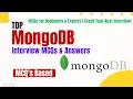 MongoDB Interview Questions Answers MCQs for Beginners Experts Crack Your Next Interview