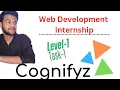 Web Development Intern Level-1 Task-1 with Cognifyz Technologies