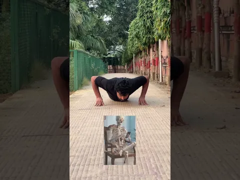 POV: Your Push-Ups Are Scaring the Skeleton πππ₯ #Shorts