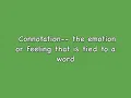 Connotation Denotation