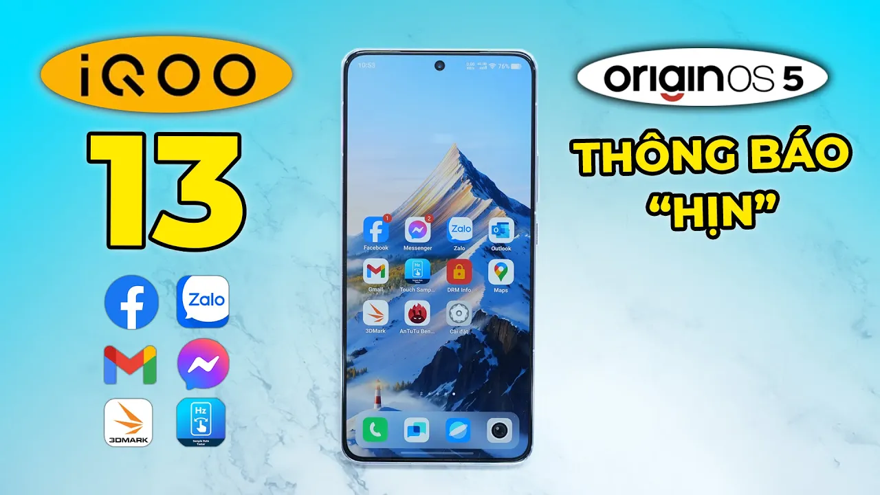 Outline Video Test thông báo iQOO 13 5G: OrignOS 5 nổ tanh tách luôn!