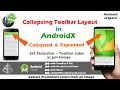 Collapsing Toolbar Layout in androidx Tutorial in AndroidX PPT with android studio