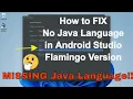 How to choose Java Language in Android Studio Flamingo Version Android App in Java