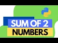 Python program to add two numbers