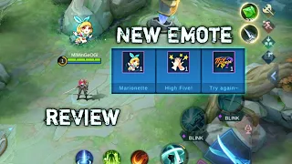 Download REVIEW SUARA EMOTE MARIONETTE, HIGH FIVE, TRY AGAIN MOBILE LEGEND - New  Battle Emote MP3