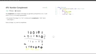 August 22 2024 LeetCode daily 476 Number Complement - Python solution explained