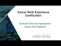 Career Work Experience Certification 2022-2023