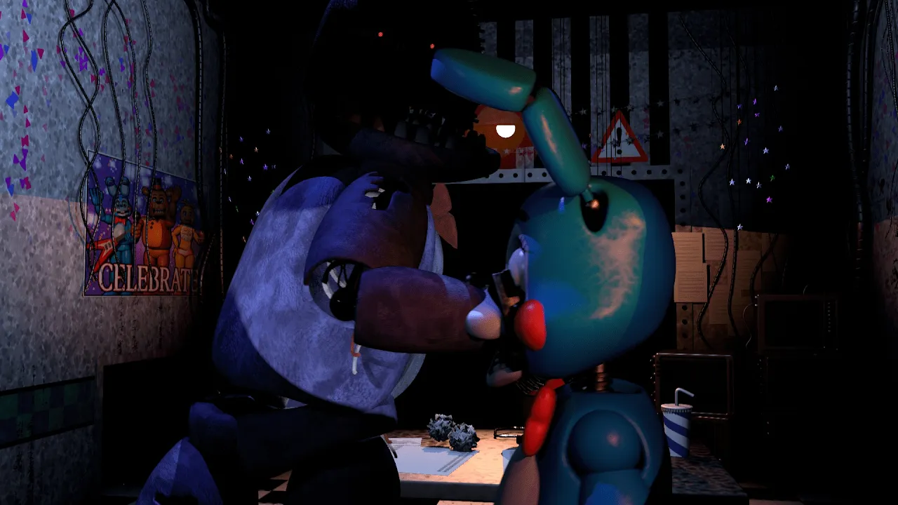 FNAF 2 in REAL TIME WITHERED BONNIE Attacks TOY BONNIE