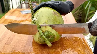 Coconut Cutting Satisfying ASMR no.70