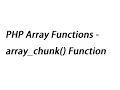 PHP Array Functions - array